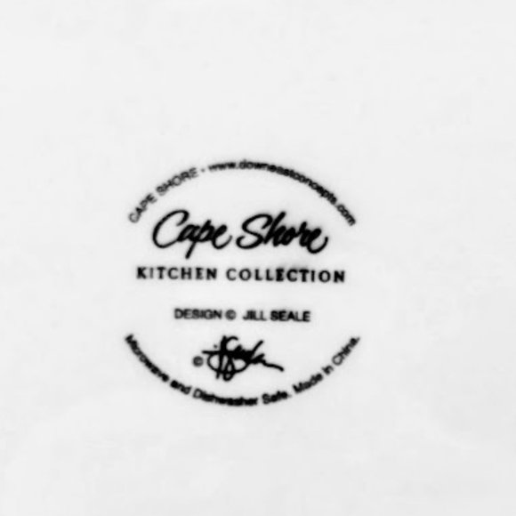 CANAPE PLATE W/TRAVEL CAMPER & MOOSE*SQUARE CERAMIC PLATE*PINE CONE EDGE - Picture 4 of 4